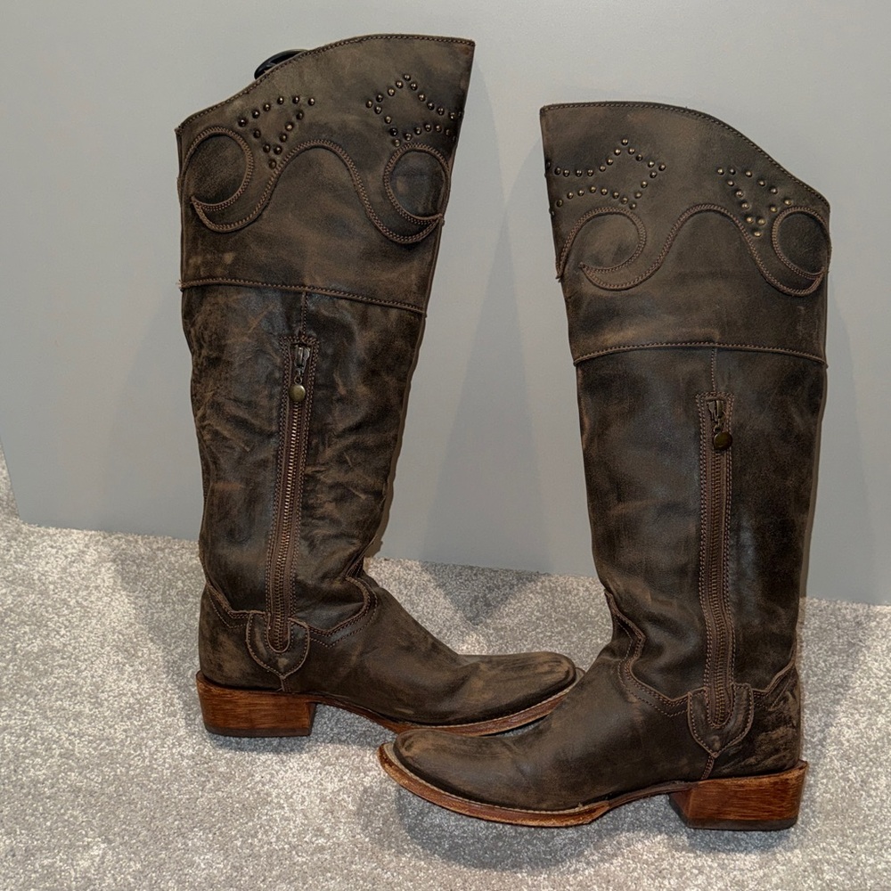 Dan Post Square-toe Leather Boots